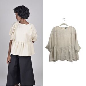 Rachel Comey Reunion linen top in Natural